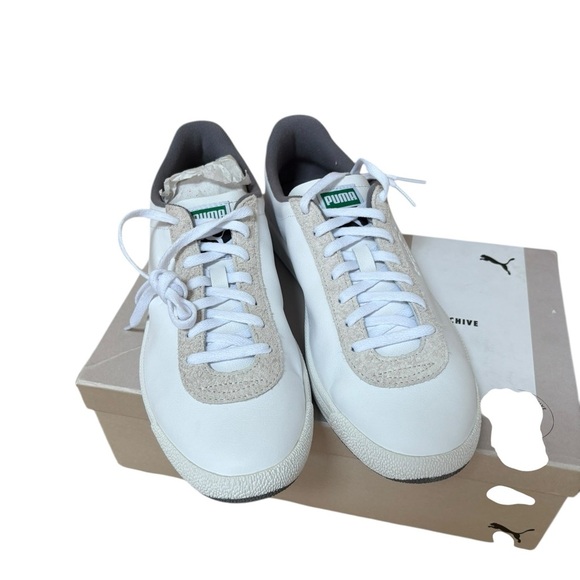 Puma White and Gray Sneakers - Picture 1 of 8